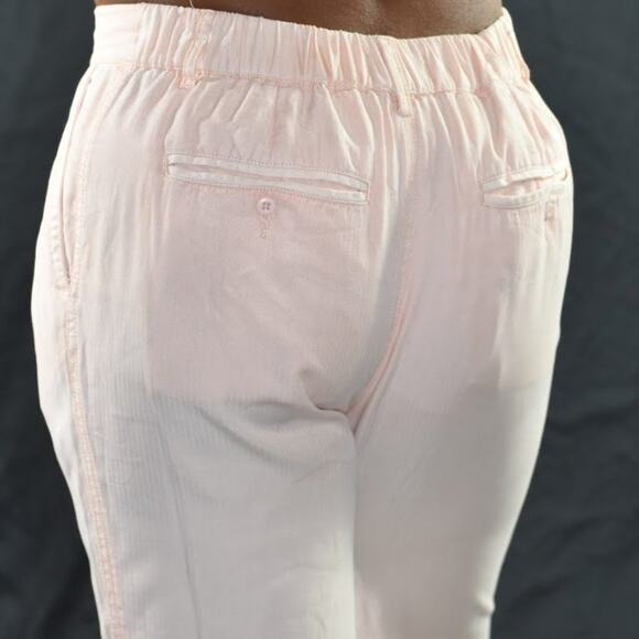 Obey Charlie Trouser Pant Peach Cropped Pleated Cuffed Pastel Tapered Size Small - Picture 5 of 12